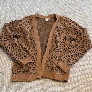 Cat & Jack Brown Leopard Print Cardigan